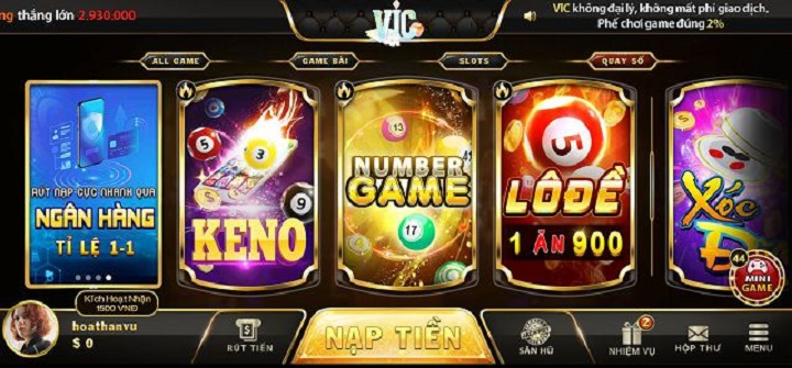 Thiết kế giao diện cổng game Vicwin
