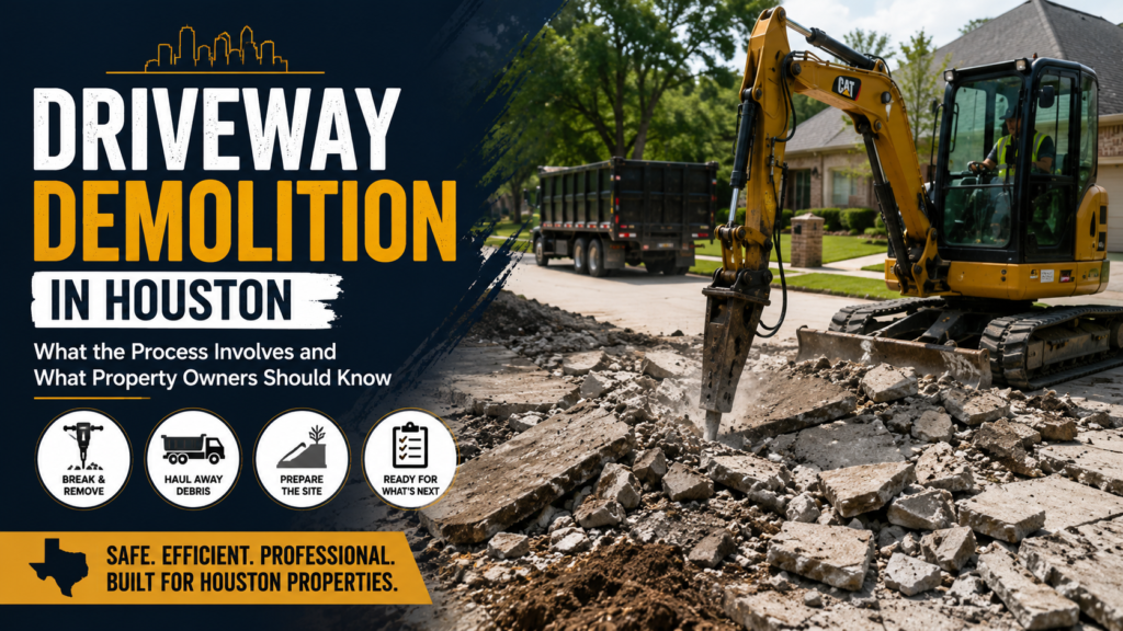 Driveway Demolition in Houston: What the Process Involves and What Property Owners Should Know