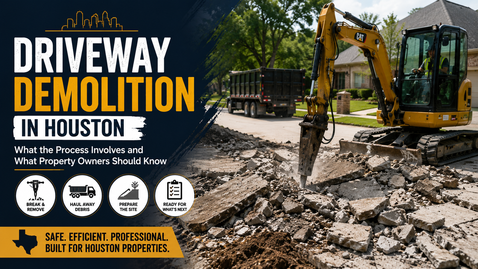 Driveway Demolition in Houston: What the Process Involves and What Property Owners Should Know